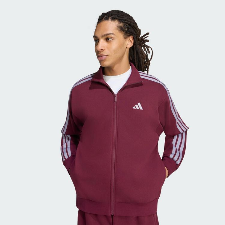 adidas adidas 3-STREIFEN FLEECE TRAININGSANZUG Trainingsanzug Herren - Team Maroon 2 / Slate - 0 | SportScheck
