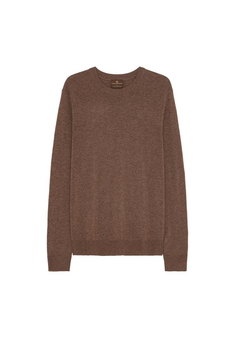 DANISH ENDURANCE DANISH ENDURANCE Heritage Merino Cashmere Rundhalspullover Herren - brown - 0 | SportScheck