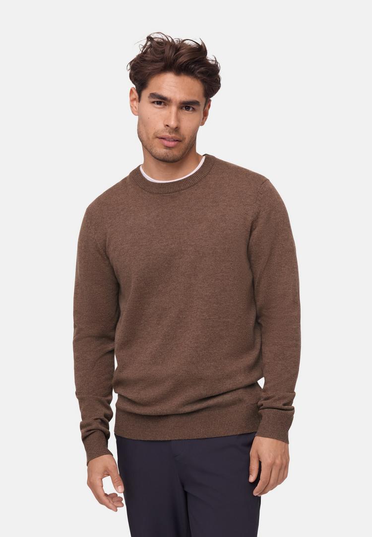 DANISH ENDURANCE DANISH ENDURANCE Heritage Merino Cashmere Rundhalspullover Herren - brown - 0 | SportScheck