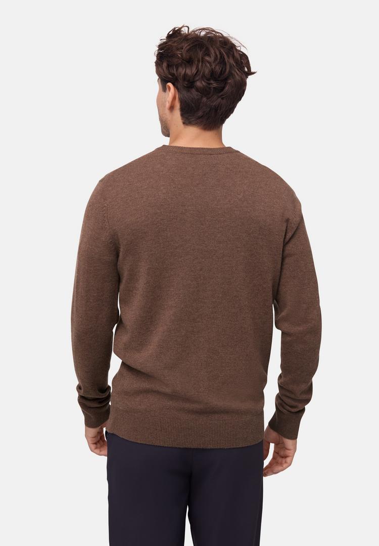 DANISH ENDURANCE DANISH ENDURANCE Heritage Merino Cashmere Rundhalspullover Herren - brown - 1 | SportScheck