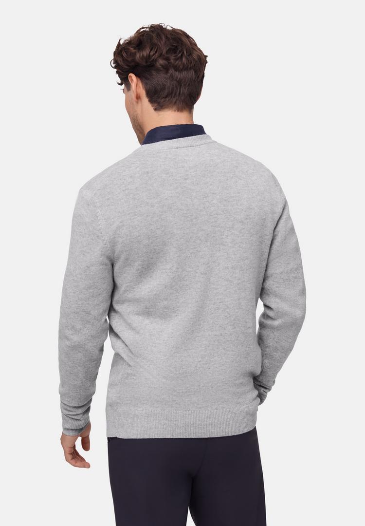 DANISH ENDURANCE DANISH ENDURANCE Heritage Merino Cashmere Rundhalspullover Herren - hellgrau - 1 | SportScheck