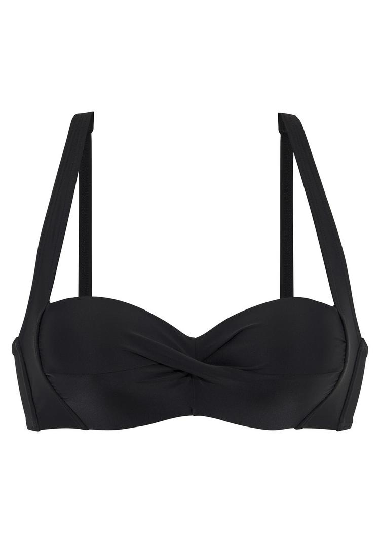 Lascana Lascana Bandeau-Bikini-Top Bikini Oberteil Damen - schwarz - 0 | SportScheck