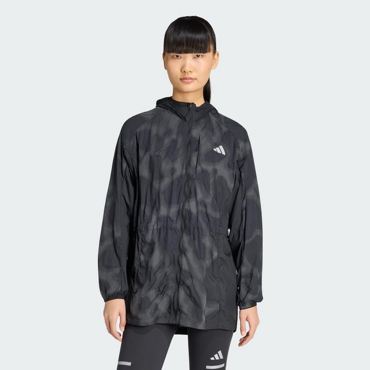 adidas adidas adi365 Hi-Vis Jacke, Allover-Print Laufjacke Damen - Black - 0 | SportScheck