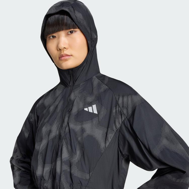 adidas adidas adi365 Hi-Vis Jacke, Allover-Print Laufjacke Damen - Black - 0 | SportScheck