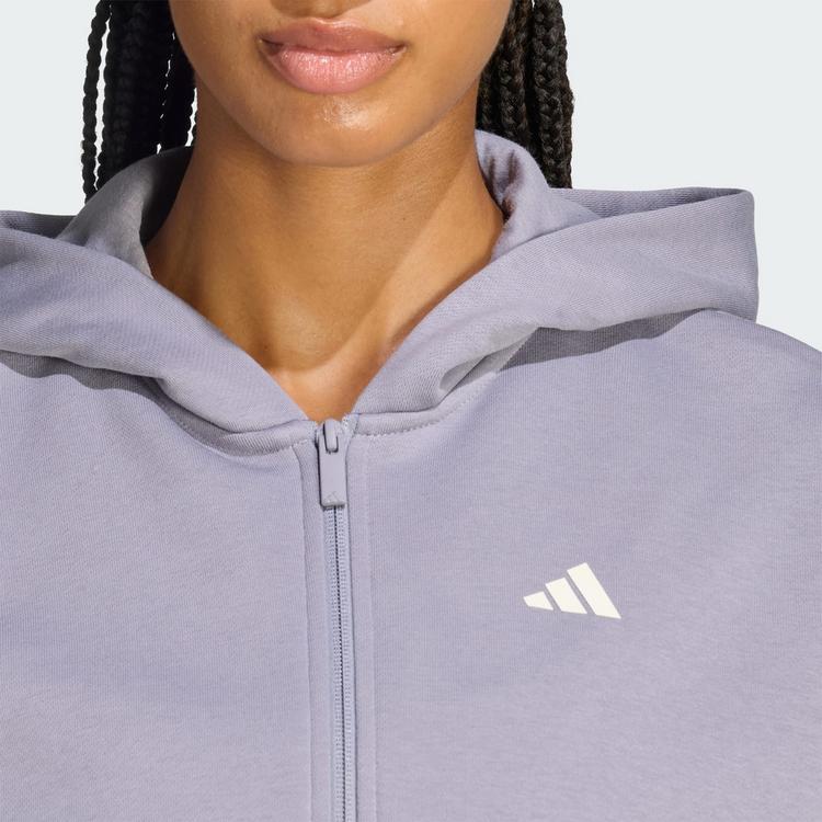 adidas adidas 3-STREIFEN STUDIO TRACK TOP, KAPUZE Trainingsjacke Damen - Slate - 0 | SportScheck