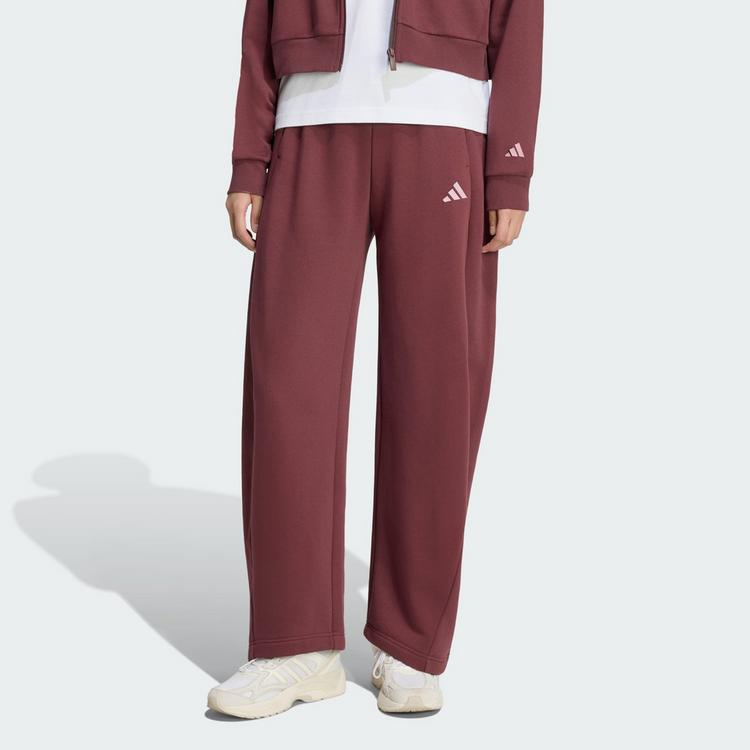 adidas adidas 3 STREIFEN STUDIO FLEECE BARREL-HOSE Stoffhose Damen - Aurora Ruby - 0 | SportScheck