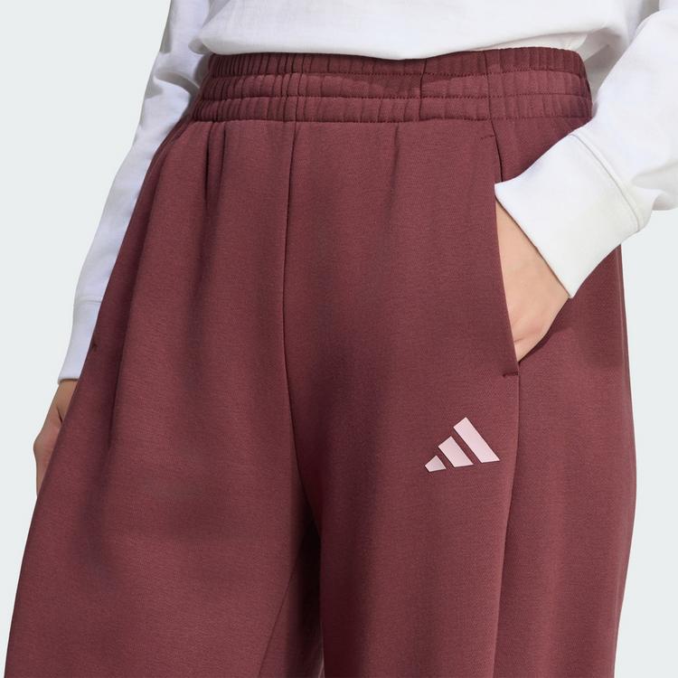 adidas adidas 3 STREIFEN STUDIO FLEECE BARREL-HOSE Stoffhose Damen - Aurora Ruby - 0 | SportScheck
