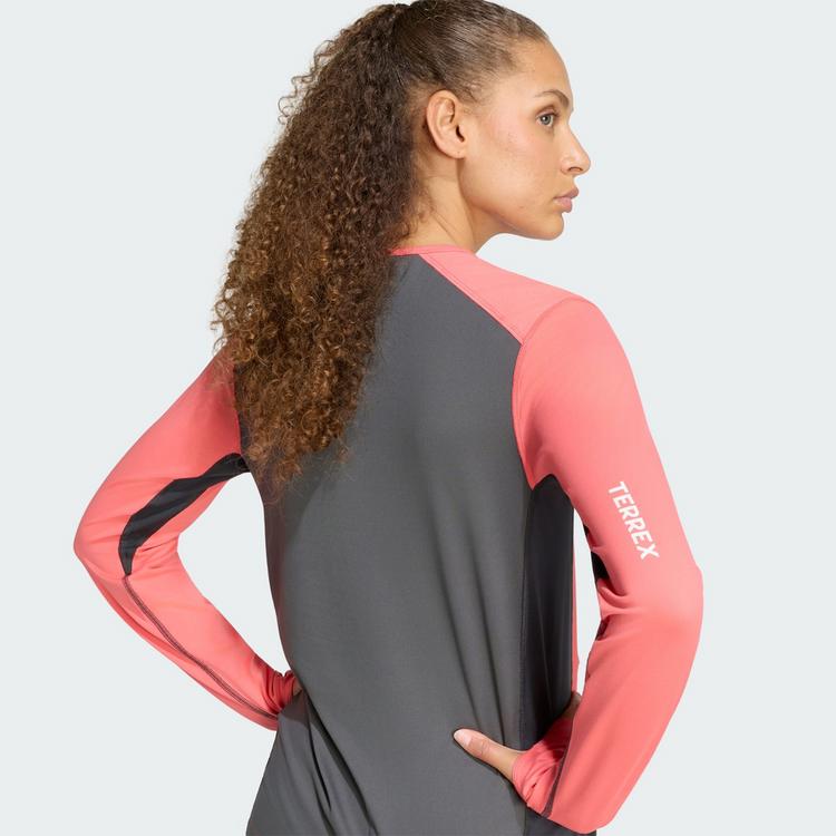 adidas adidas TERREX MULTI BASELAYER Shirt, SYNTHETIK T-Shirt Damen - Pure Turbo / Grey Six - 1 | SportScheck