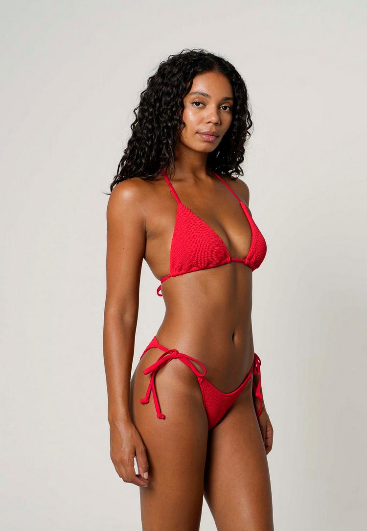 Moda Minx Moda Minx Scrunch Tie Side Bikini Bottom Bikini Hose Damen - Red - 2 | SportScheck