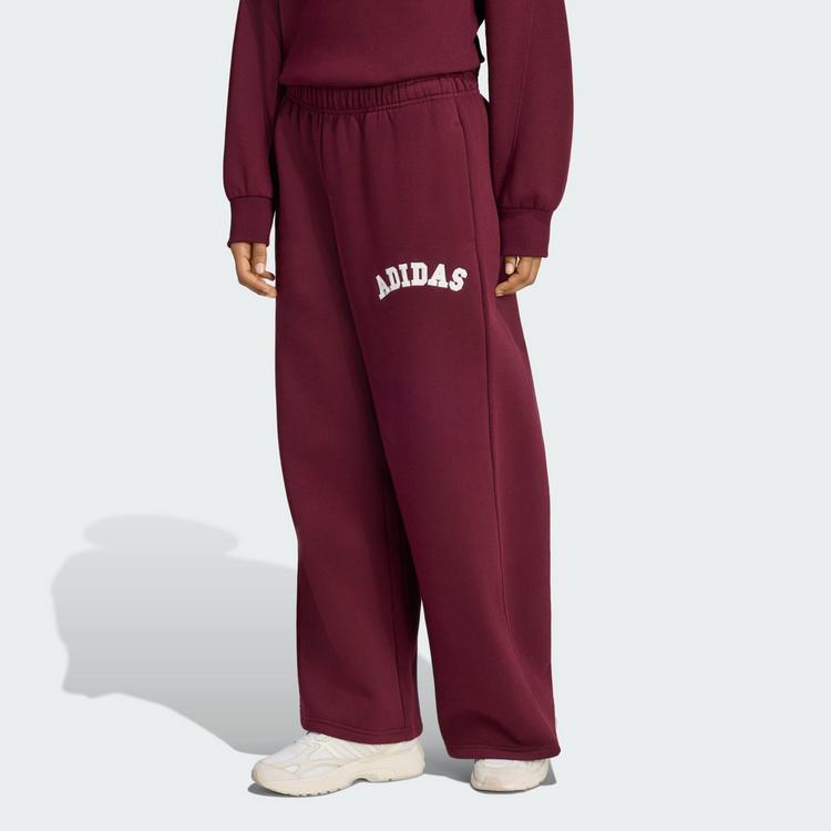 adidas adidas Adidas 3-Streifen Hose Stoffhose Damen - Maroon / Off White - 0 | SportScheck
