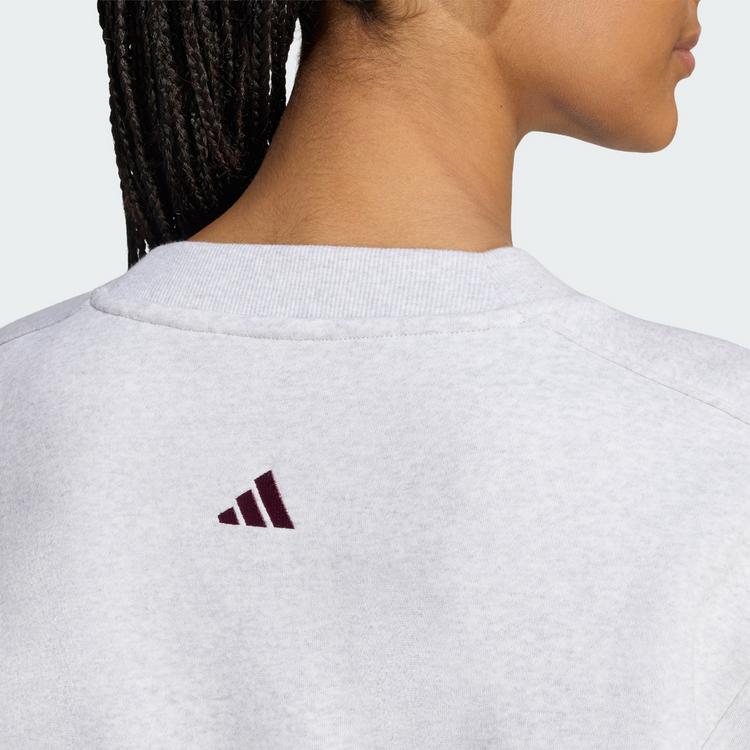 adidas adidas adidas 3-Streifen Sweatshirt, Sweatshirt Damen - Maroon / Off White - 1 | SportScheck