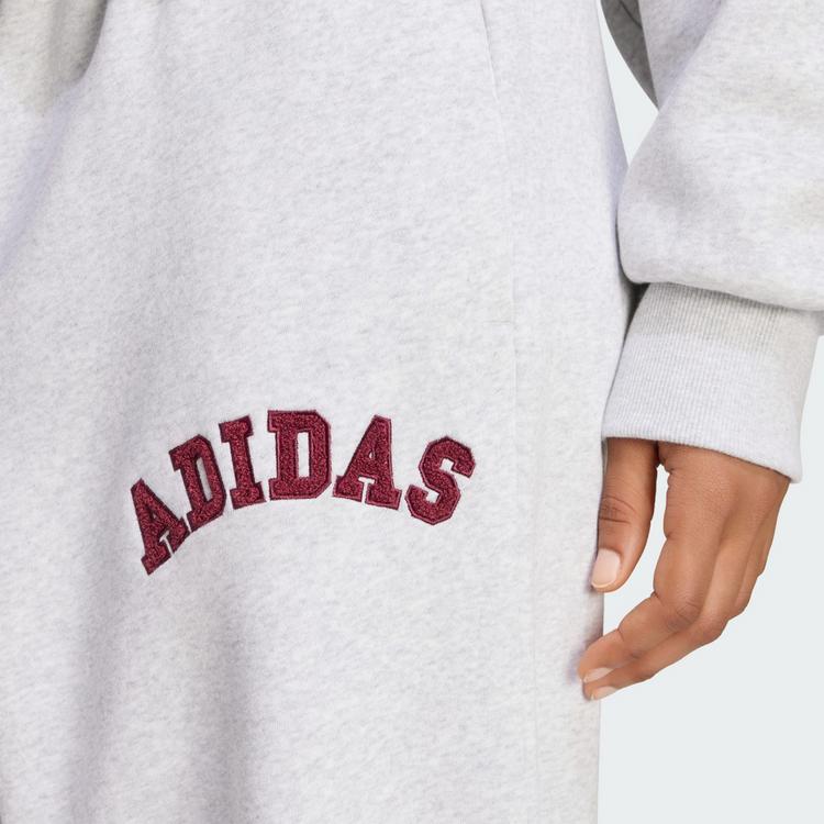 adidas adidas Adidas 3-Streifen Hose Stoffhose Damen - Light Solid Grey / Maroon - 0 | SportScheck