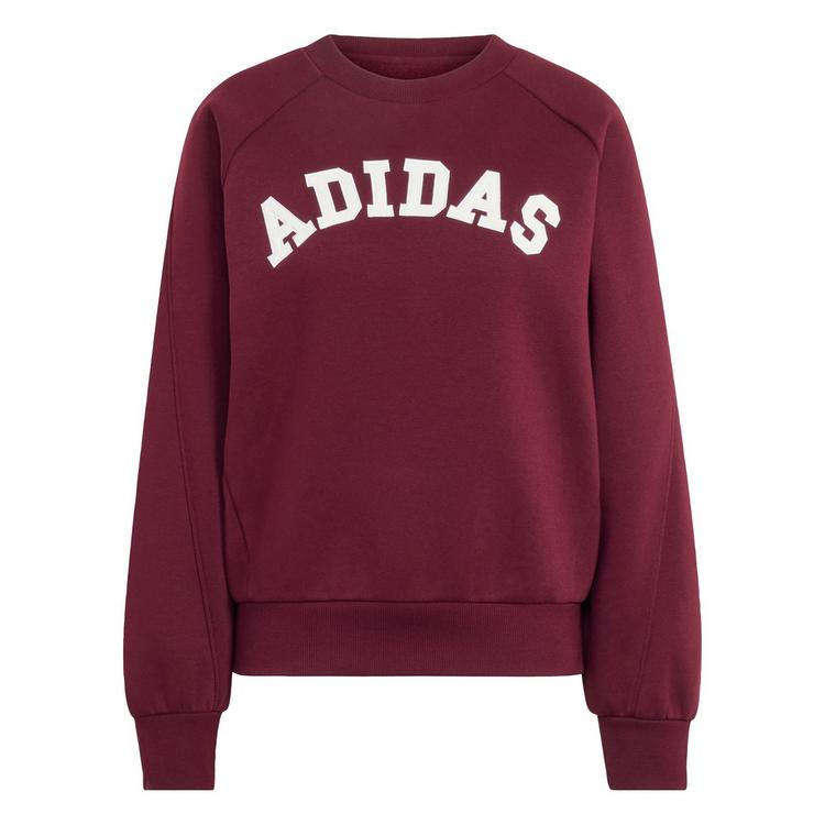 adidas adidas adidas 3-Streifen Sweatshirt, Sweatshirt Damen - Light Solid Grey / Maroon - 0 | SportScheck