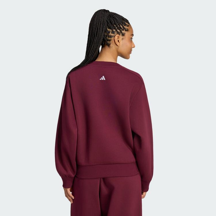 adidas adidas adidas 3-Streifen Sweatshirt, Sweatshirt Damen - Light Solid Grey / Maroon - 1 | SportScheck
