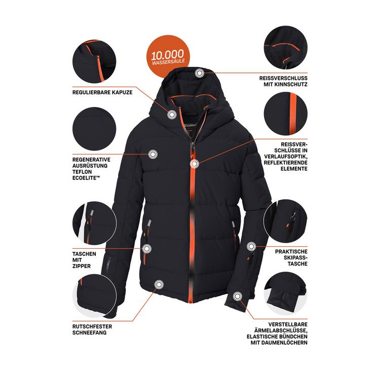 KILLTEC KILLTEC Ski-Steppjacke mit Kapuze Skijacke Kinder - Schwarz0110 - 3 | SportScheck