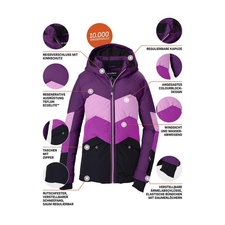 KILLTEC KILLTEC Ski-Steppjacke mit Kapuze Skijacke Kinder - Pflaume4410 - 3 | SportScheck