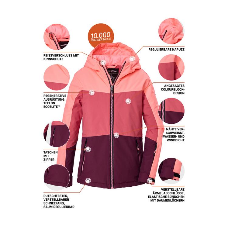 KILLTEC KILLTEC Skijacke mit Kapuze Skijacke Kinder - Pink4714 - 3 | SportScheck