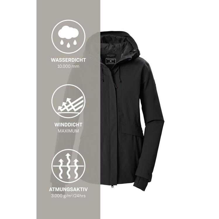 KILLTEC KILLTEC Funktionsjacke mit Kapuze Softshelljacke Damen - Schwarz0110 - 4 | SportScheck