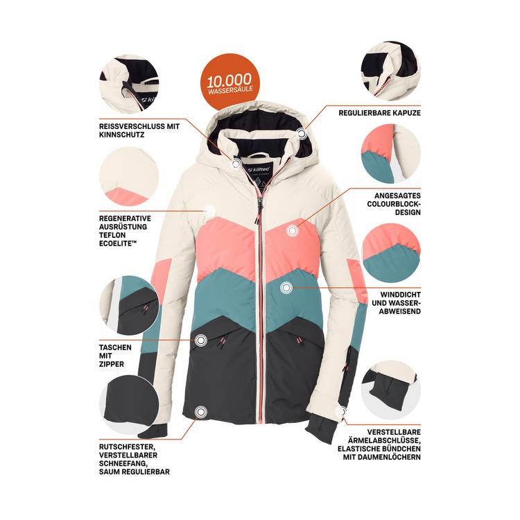KILLTEC KILLTEC Ski-Steppjacke mit Kapuze Skijacke Kinder - Beige - 3 | SportScheck