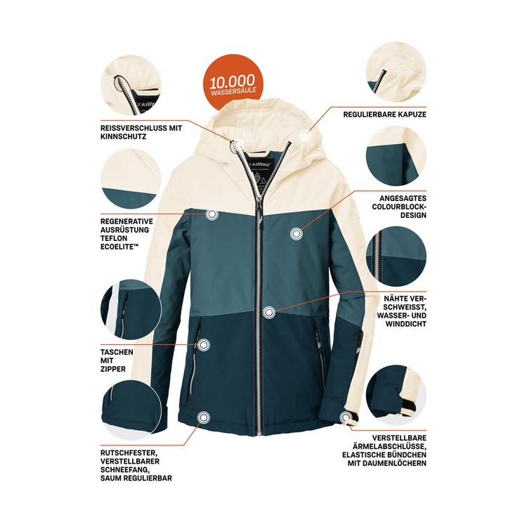 KILLTEC KILLTEC Skijacke mit Kapuze Skijacke Kinder - Beige - 3 | SportScheck