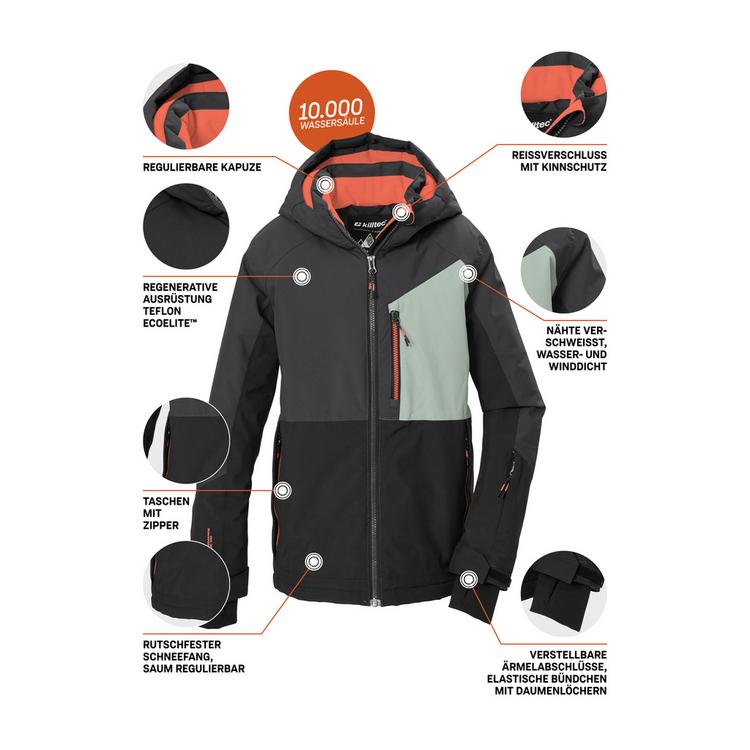 KILLTEC KILLTEC Skijacke mit Kapuze Skijacke Kinder - Grau0646 - 3 | SportScheck