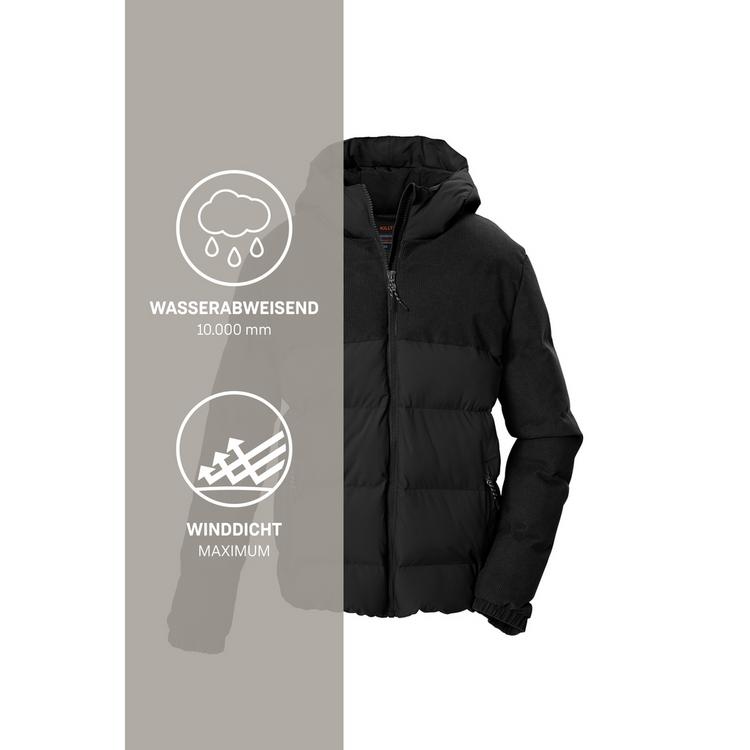 KILLTEC KILLTEC Steppjacke mit Kapuze Fleecejacke Kinder - Schwarz0110 - 4 | SportScheck