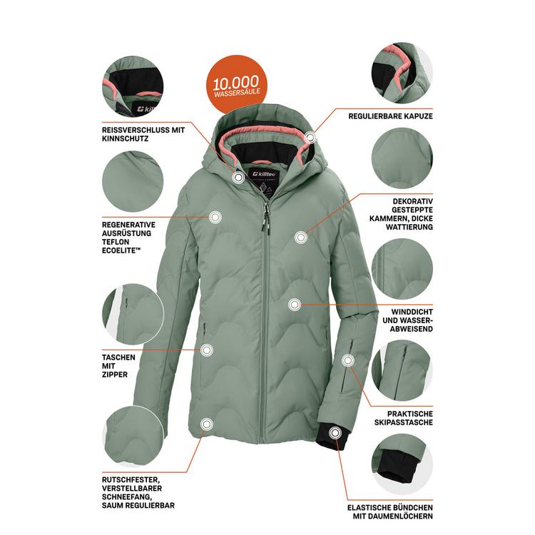 KILLTEC KILLTEC Ski-Steppjacke mit Kapuze Skijacke Kinder - Gr&uuml;n2035 - 3 | SportScheck