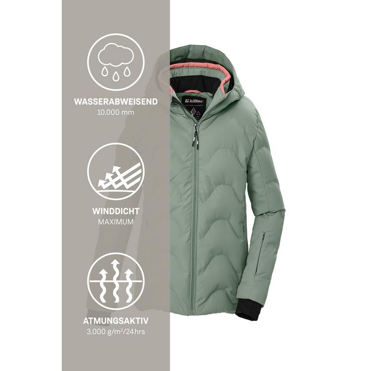 KILLTEC KILLTEC Ski-Steppjacke mit Kapuze Skijacke Kinder - Gr&uuml;n2035 - 4 | SportScheck