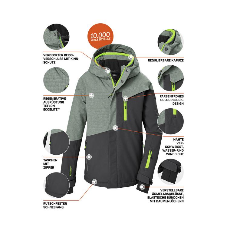 KILLTEC KILLTEC Skijacke mit Kapuze Skijacke Kinder - Gr&uuml;n2035 - 3 | SportScheck