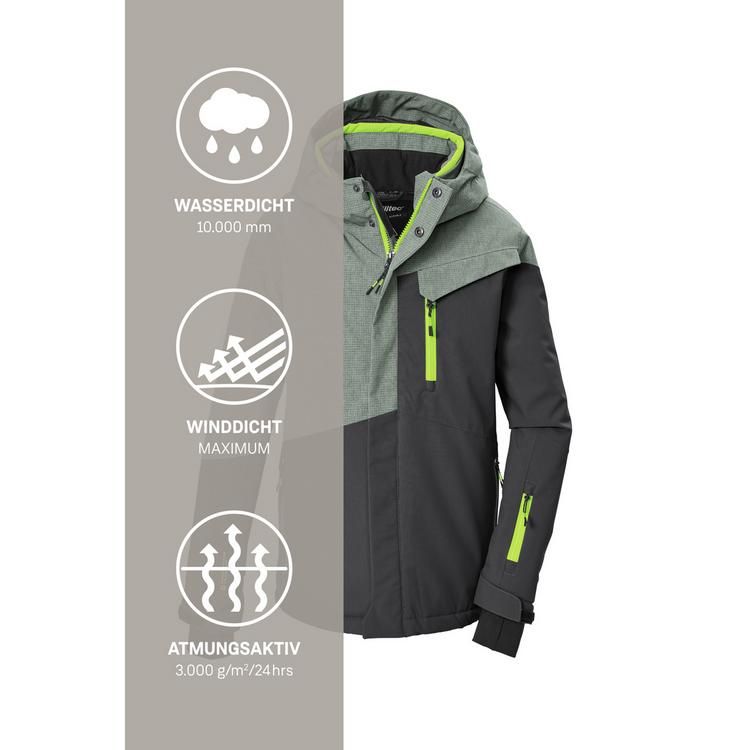 KILLTEC KILLTEC Skijacke mit Kapuze Skijacke Kinder - Gr&uuml;n2035 - 4 | SportScheck