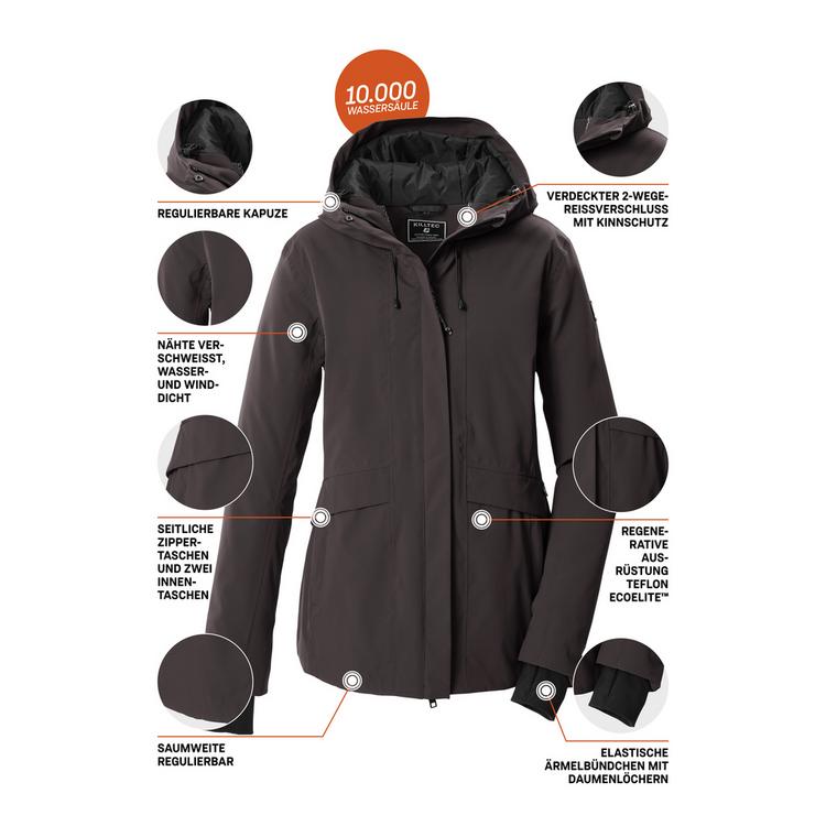 KILLTEC KILLTEC Funktionsjacke mit Kapuze Softshelljacke Damen - Braun5941 - 3 | SportScheck