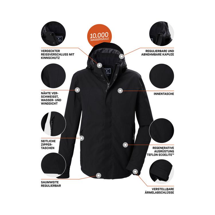 KILLTEC KILLTEC Funktionsjacke mit abzippbarer Kapuze Funktionsjacke Herren - Schwarz0110 - 3 | SportScheck