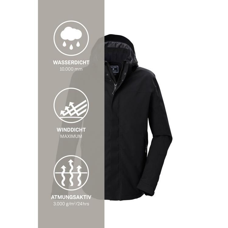 KILLTEC KILLTEC Funktionsjacke mit abzippbarer Kapuze Funktionsjacke Herren - Schwarz0110 - 4 | SportScheck