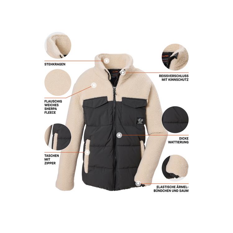 KILLTEC KILLTEC Hybridjacke Fleecejacke Kinder - Steingrau071 - 3 | SportScheck