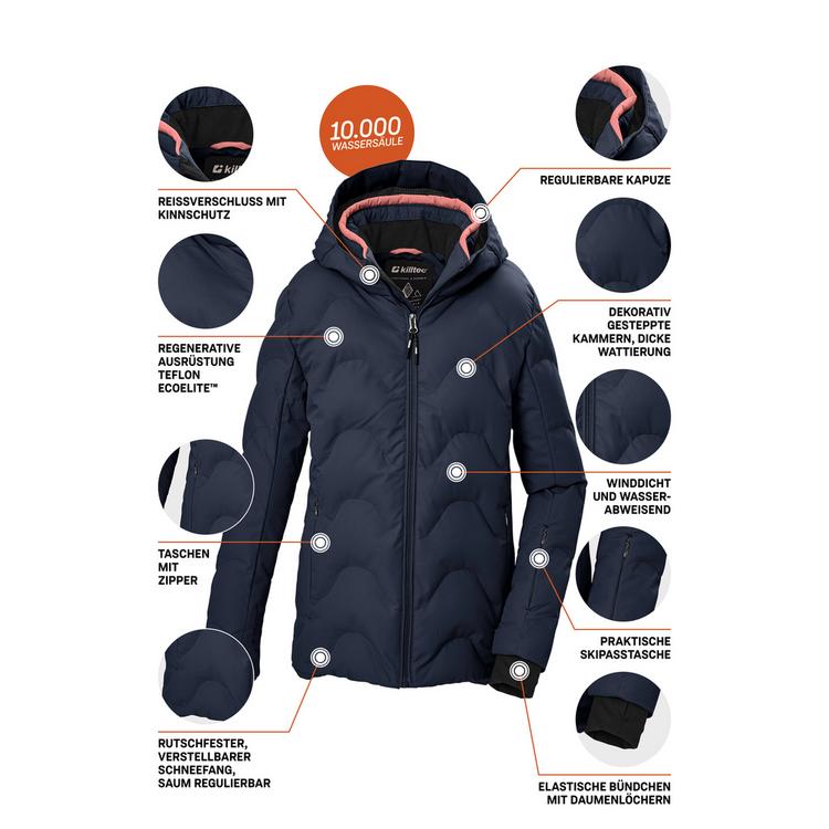 KILLTEC KILLTEC Ski-Steppjacke mit Kapuze Skijacke Kinder - Blau3044 - 3 | SportScheck