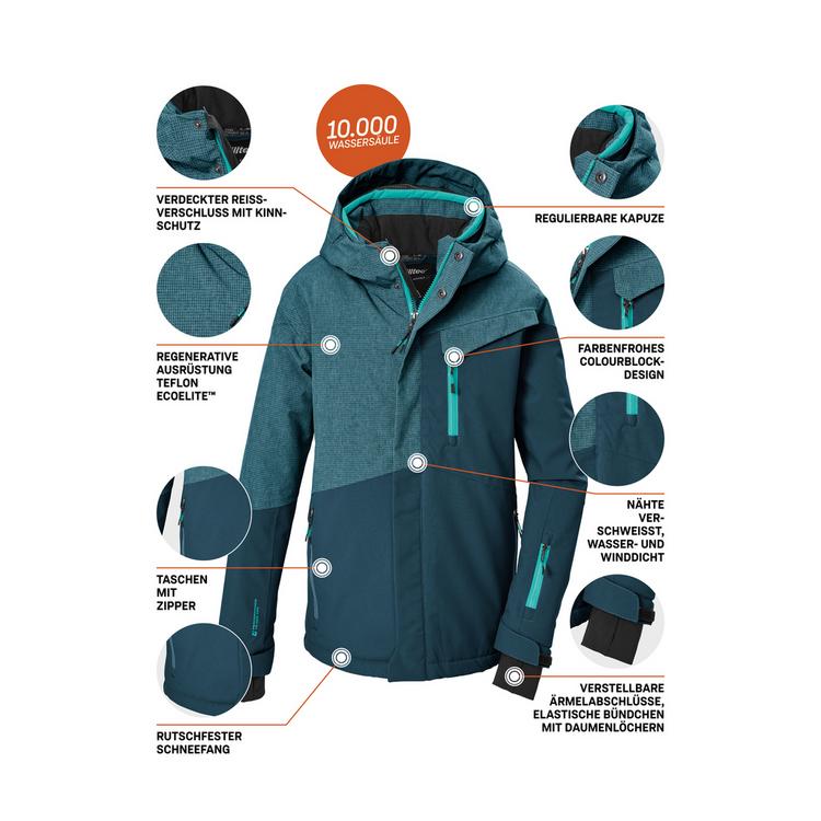 KILLTEC KILLTEC Skijacke mit Kapuze Skijacke Kinder - Gr&uuml;n2040 - 3 | SportScheck