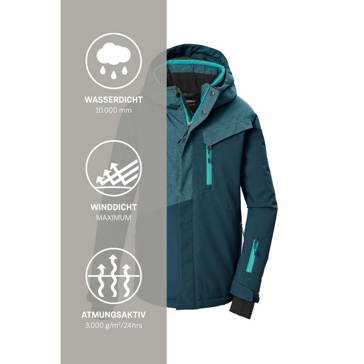 KILLTEC KILLTEC Skijacke mit Kapuze Skijacke Kinder - Gr&uuml;n2040 - 4 | SportScheck