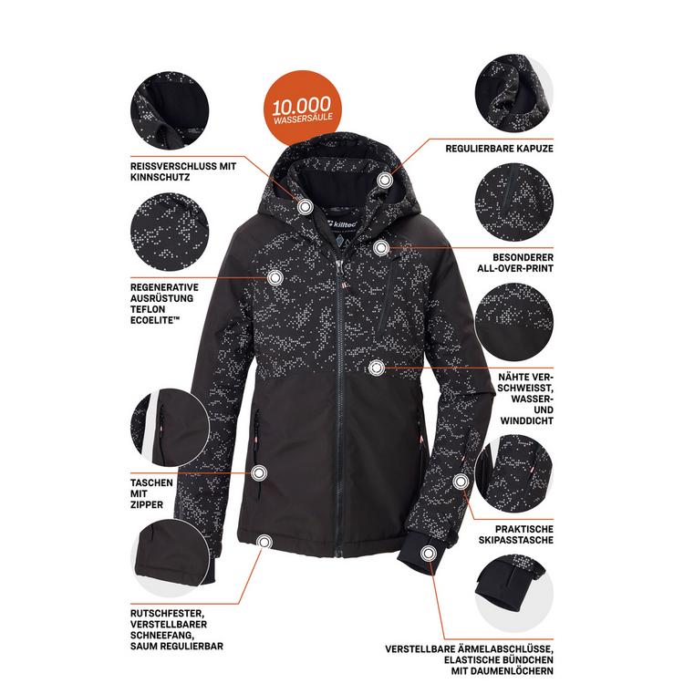 KILLTEC KILLTEC Skijacke mit Kapuze Skijacke Kinder - Schwarz0110 - 3 | SportScheck