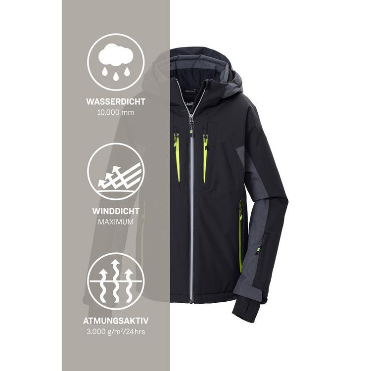 KILLTEC KILLTEC Skijacke mit abzippbarer Kapuze Skijacke Kinder - Schwarz0110 - 4 | SportScheck