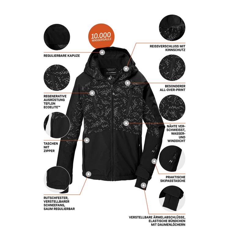 KILLTEC KILLTEC Skijacke mit Kapuze Skijacke Kinder - Schwarz0110 - 3 | SportScheck