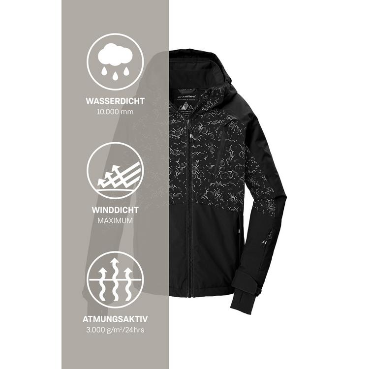 KILLTEC KILLTEC Skijacke mit Kapuze Skijacke Kinder - Schwarz0110 - 4 | SportScheck