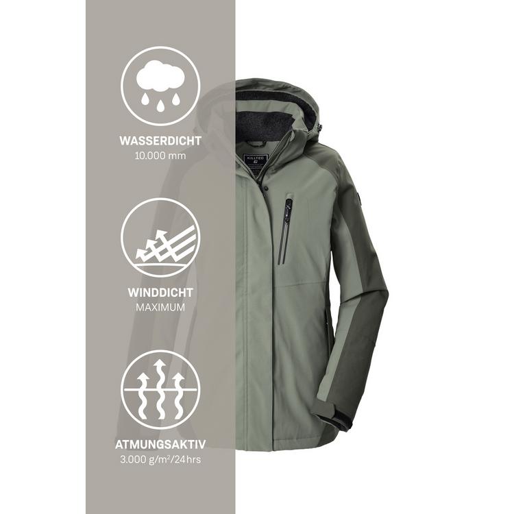 KILLTEC KILLTEC Funktionsjacke mit abzippbarer Kapuze Softshelljacke Damen - Gr&uuml;n2085 - 4 | SportScheck