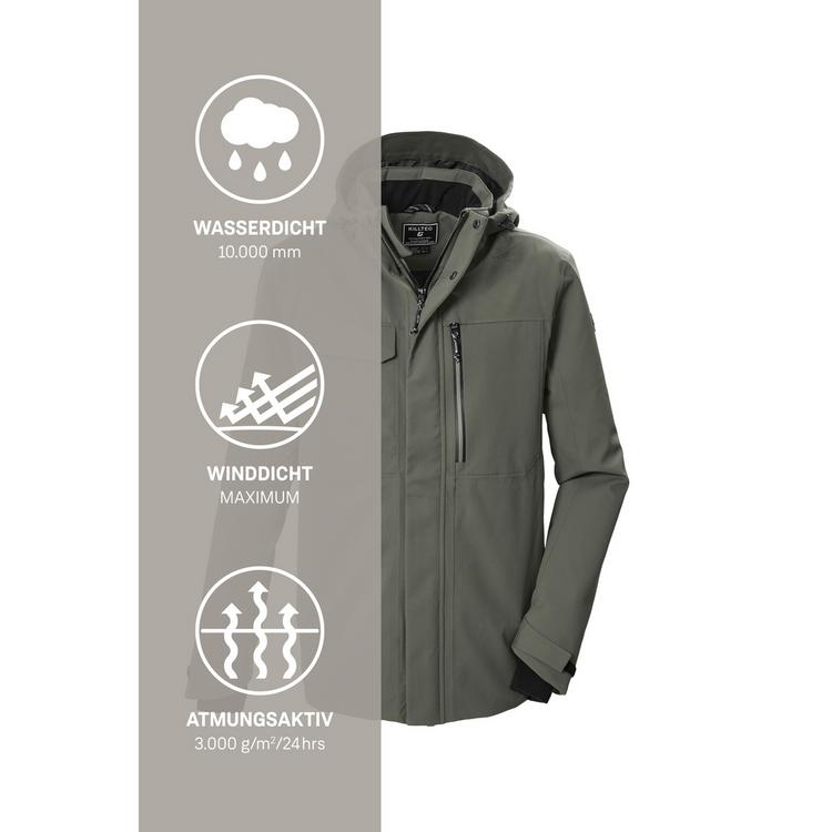 KILLTEC KILLTEC Funktionsjacke mit abzippbarer Kapuze Funktionsjacke Herren - Oliv - 4 | SportScheck