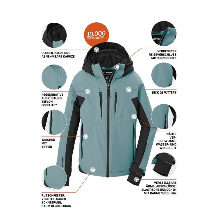 KILLTEC KILLTEC Skijacke mit abzippbarer Kapuze Skijacke Kinder - Gr&uuml;n2092 - 3 | SportScheck