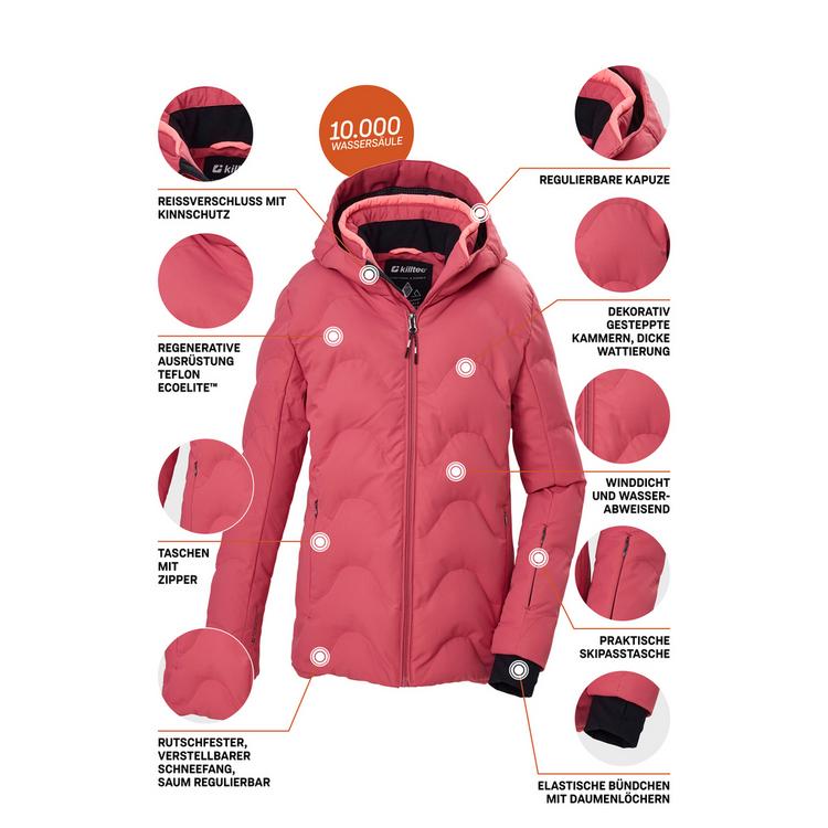 KILLTEC KILLTEC Ski-Steppjacke mit Kapuze Skijacke Kinder - Beere381 - 3 | SportScheck