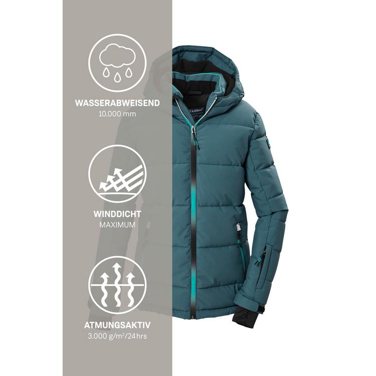 KILLTEC KILLTEC Ski-Steppjacke mit Kapuze Skijacke Kinder - Gr&uuml;n2040 - 4 | SportScheck