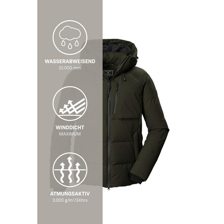KILLTEC KILLTEC Steppjacke mit Kapuze Funktionsjacke Herren - Dunkeloliv111 - 4 | SportScheck