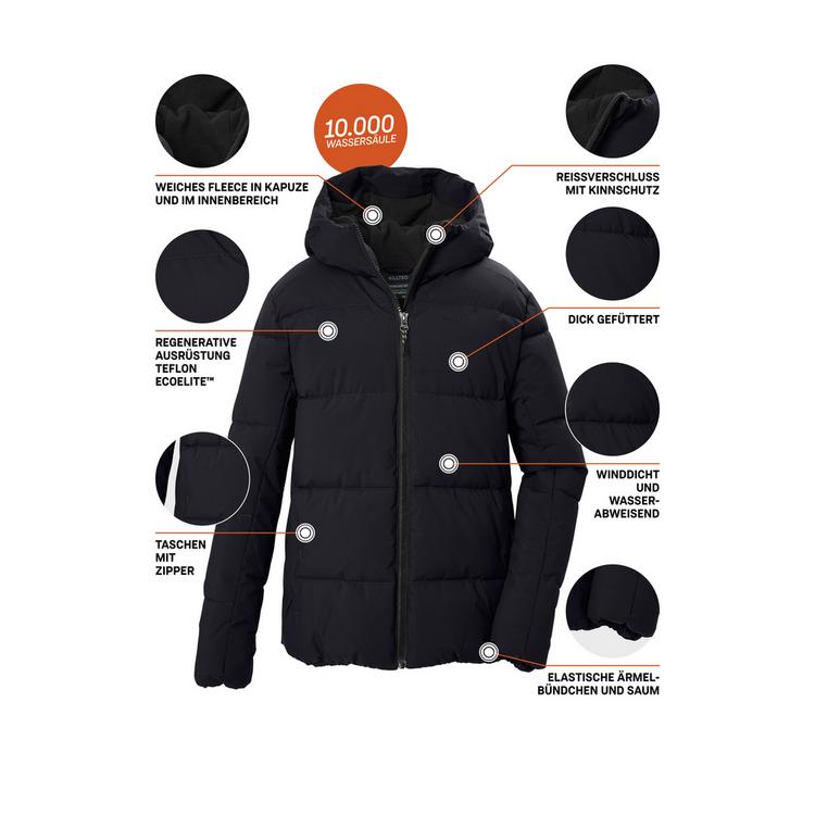 KILLTEC KILLTEC Steppjacke mit Kapuze Fleecejacke Kinder - Schwarz01106 - 3 | SportScheck