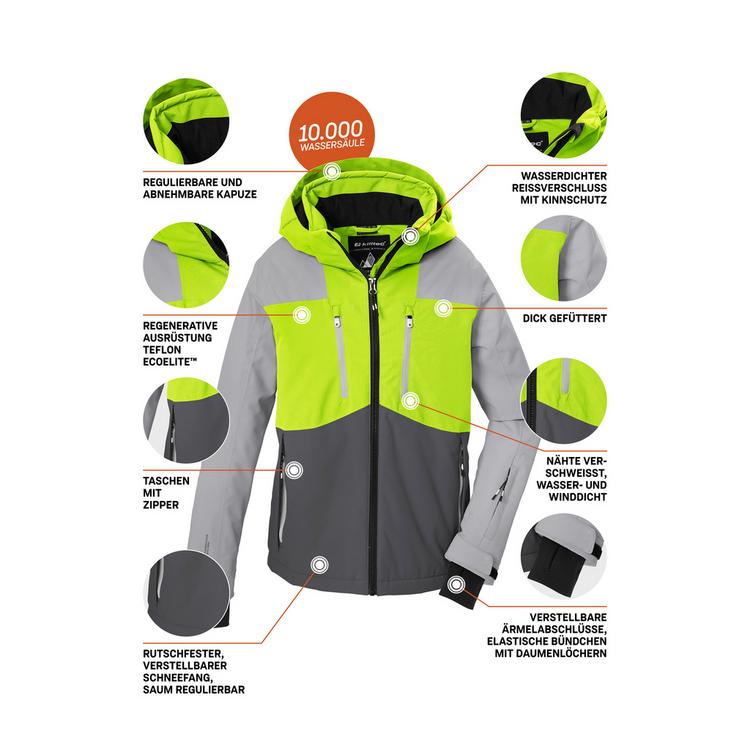 KILLTEC KILLTEC Skijacke mit abzippbarer Kapuze Skijacke Kinder - Grau0679 - 3 | SportScheck