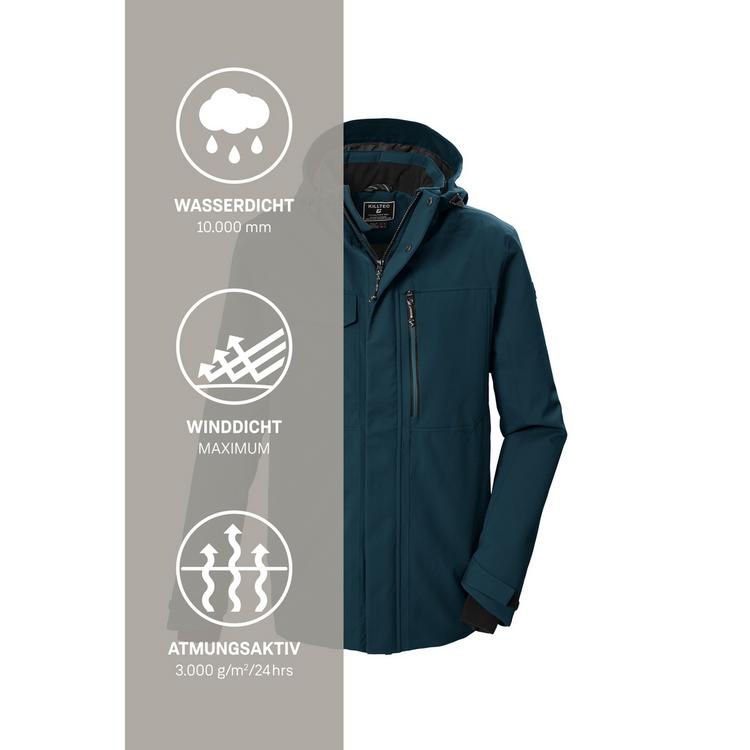 KILLTEC KILLTEC Funktionsjacke mit abzippbarer Kapuze Funktionsjacke Herren - Petrol2510 - 4 | SportScheck